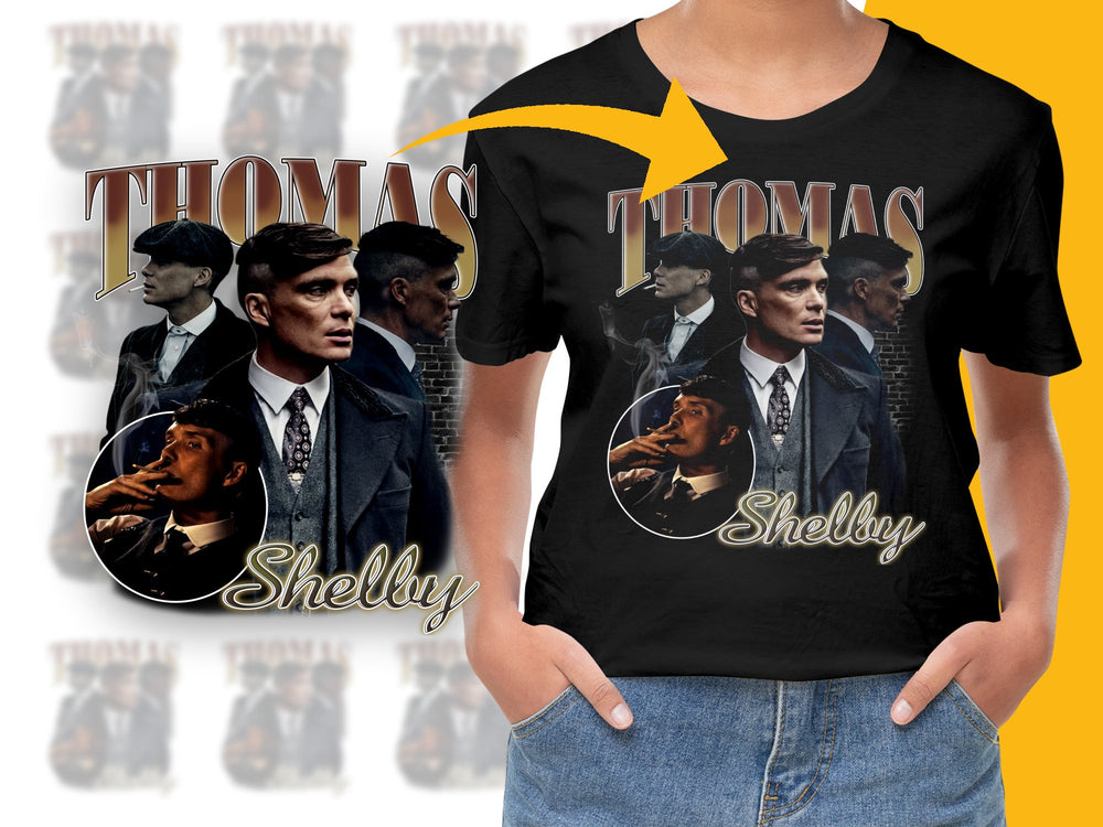 Thomas Shelby Peaky Blinders Graphic T-Shirt, Vintage Style Tee, Fan Merchandise, UK Drama Inspired Clothing