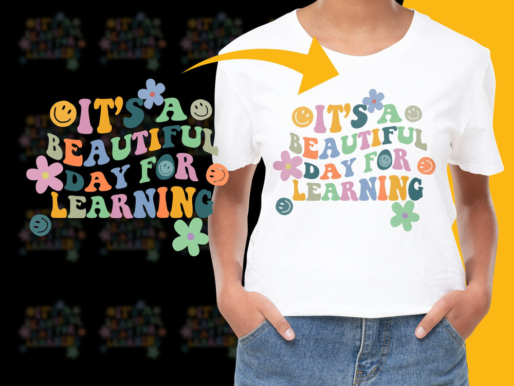 Colorful Learning Quote T-Shirt, Kids Educational Graphic Tee, Fun School Outfit