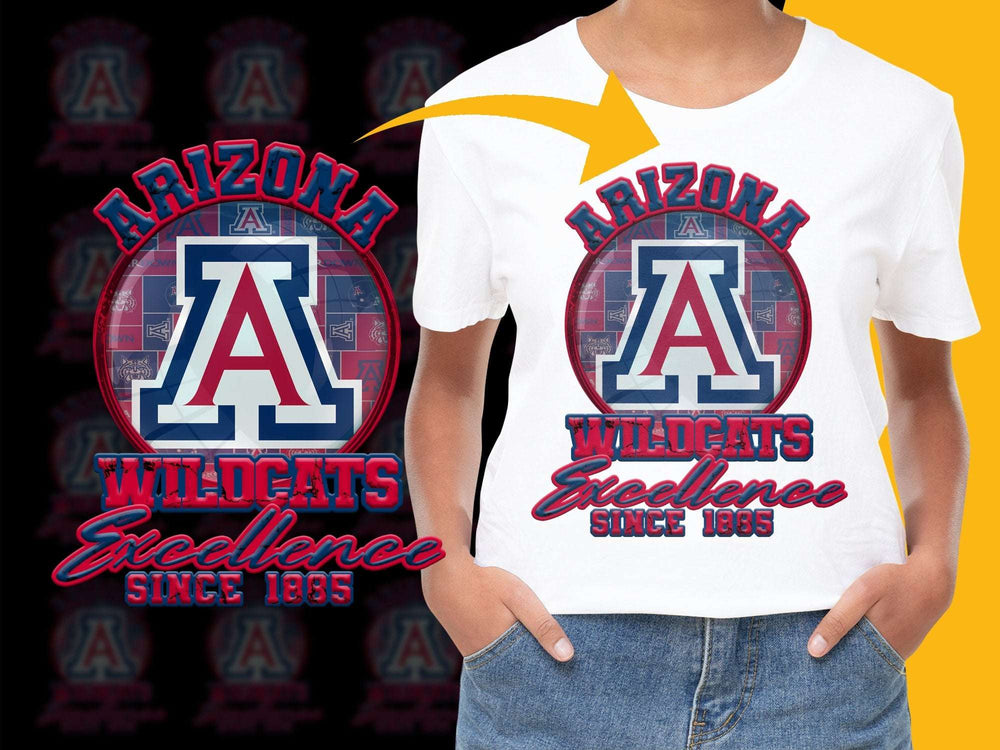 Arizona Wildcats T-Shirt, Excellence Since 1885, College Sports Tee, University of Arizona Apparel