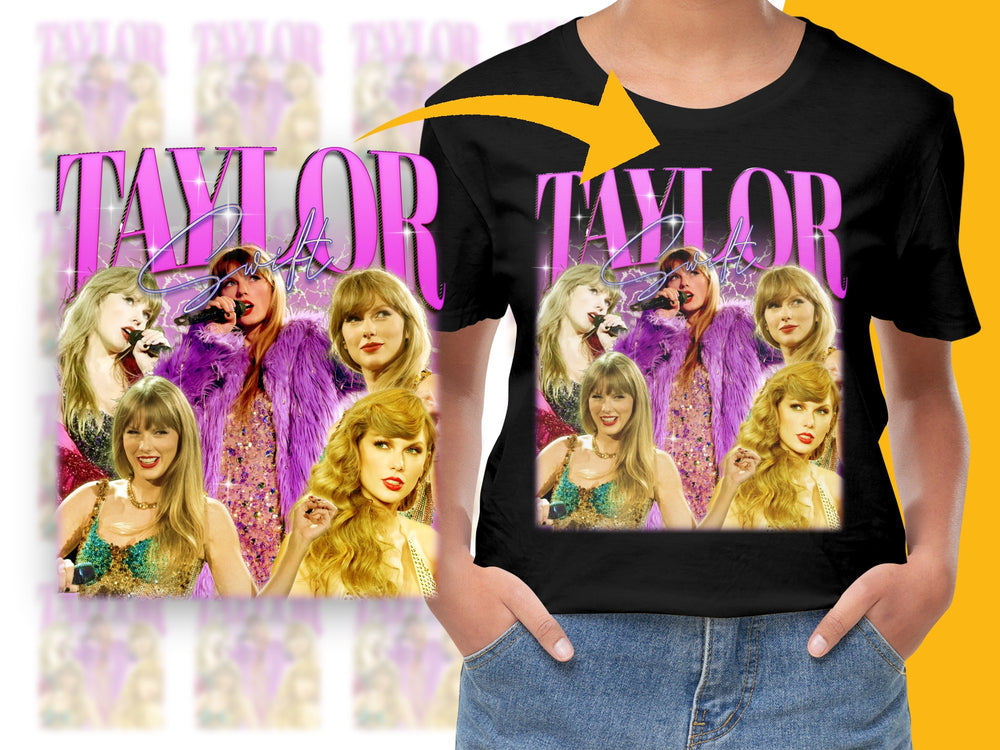 Taylor Swift Inspired Graphic T-Shirt, Pop Music Fan Tee, Colorful Celebrity Shirt Design
