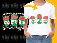 Load image into Gallery viewer, Christmas Coffee T-Shirt, Funny Holiday Tee, Festive Winter Apparel, Coffee Lover Gift, Unisex Graphic Shirt