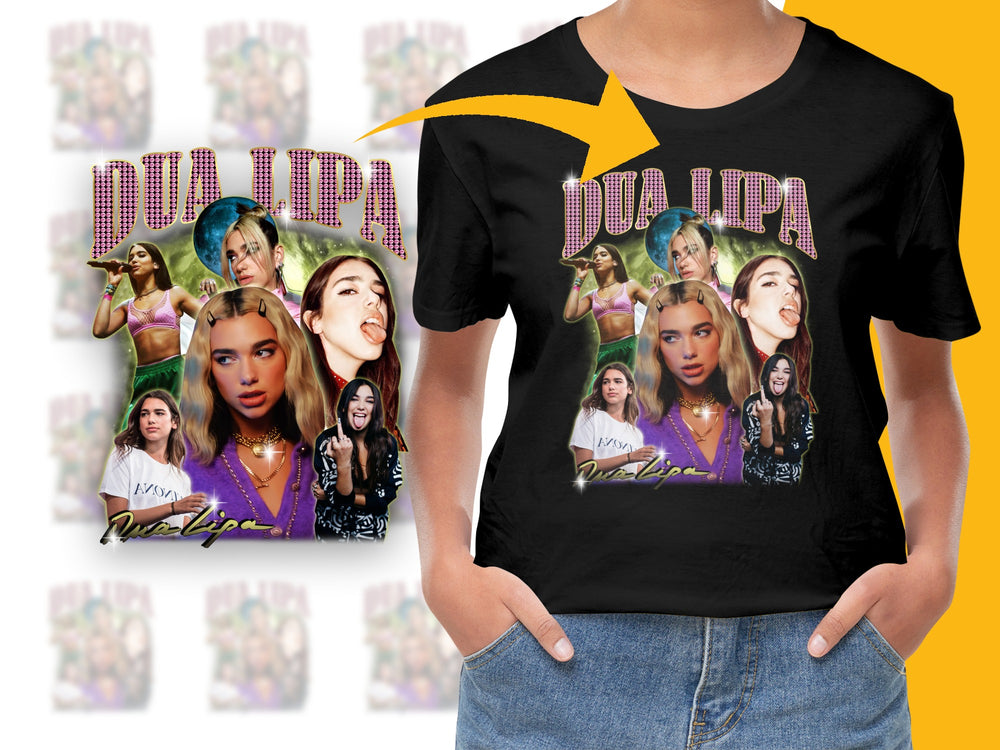 Dua Lipa Fan T-Shirt, Pop Music Star Graphic Tee, Women's Fashion Casual Top, Colorful Artist Merchandise