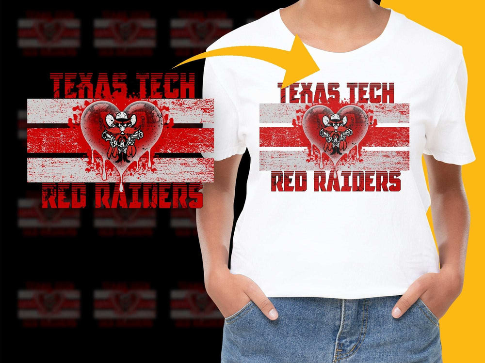 Texas Tech Red Raiders T-Shirt, Vintage Distressed Graphic Tee, College Football Fan Apparel