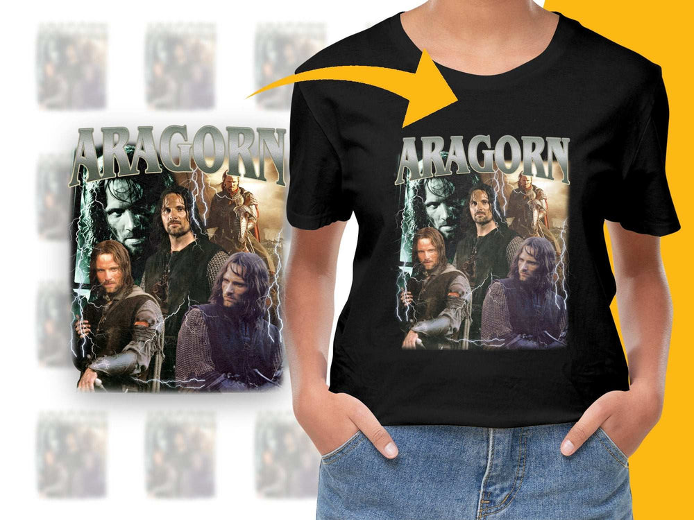 Aragorn Graphic T-Shirt, Lord of the Rings Inspired, Movie Characters Tee, Fantasy Film Merch, Unisex Cotton Shirt