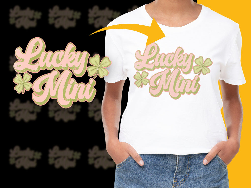 Lucky Mini Clover Graphic T-Shirt, St. Patrick's Day Tee, Women's Spring Fashion Top, Trendy Casual Shirt