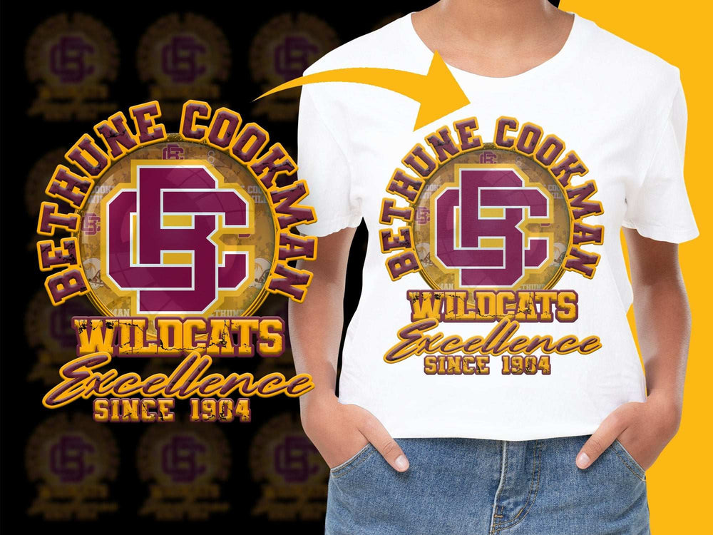 Bethune Cookman Wildcats T-Shirt, Excellence Since 1904, College Apparel, Vintage Graphic Tee