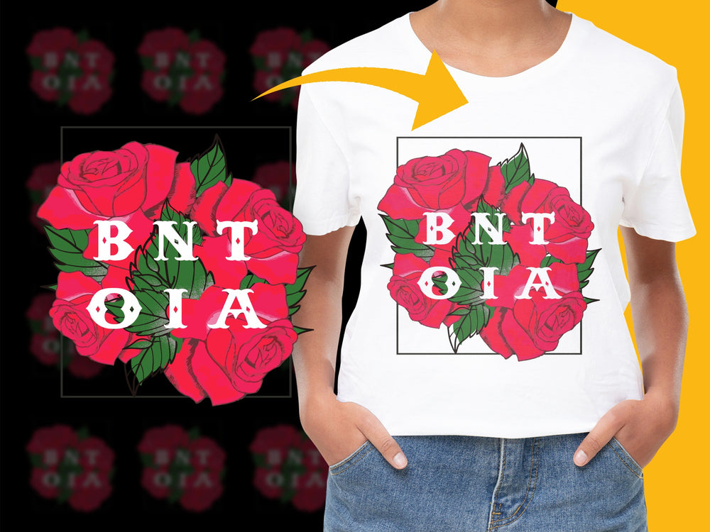 Red Rose Graphic T-Shirt, Floral Design Tee, Bold Statement Fashion, Casual Wear