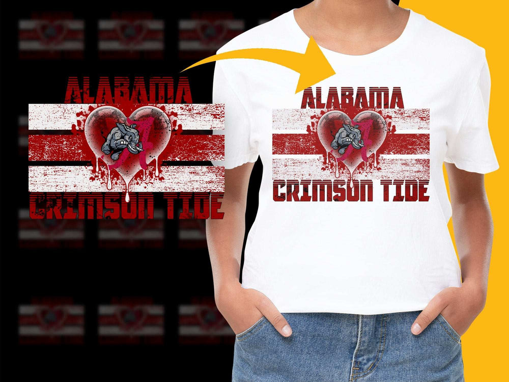 Alabama Crimson Tide T-Shirt, Vintage Distressed Graphic, College Football Fan Gear, Unisex White Tee