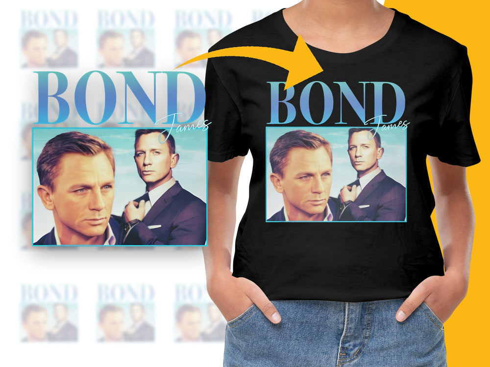 James Bond Inspired T-Shirt, Classic Film Graphic Tee, Vintage Style, Movie Fan Gift, Unisex Fashion Top