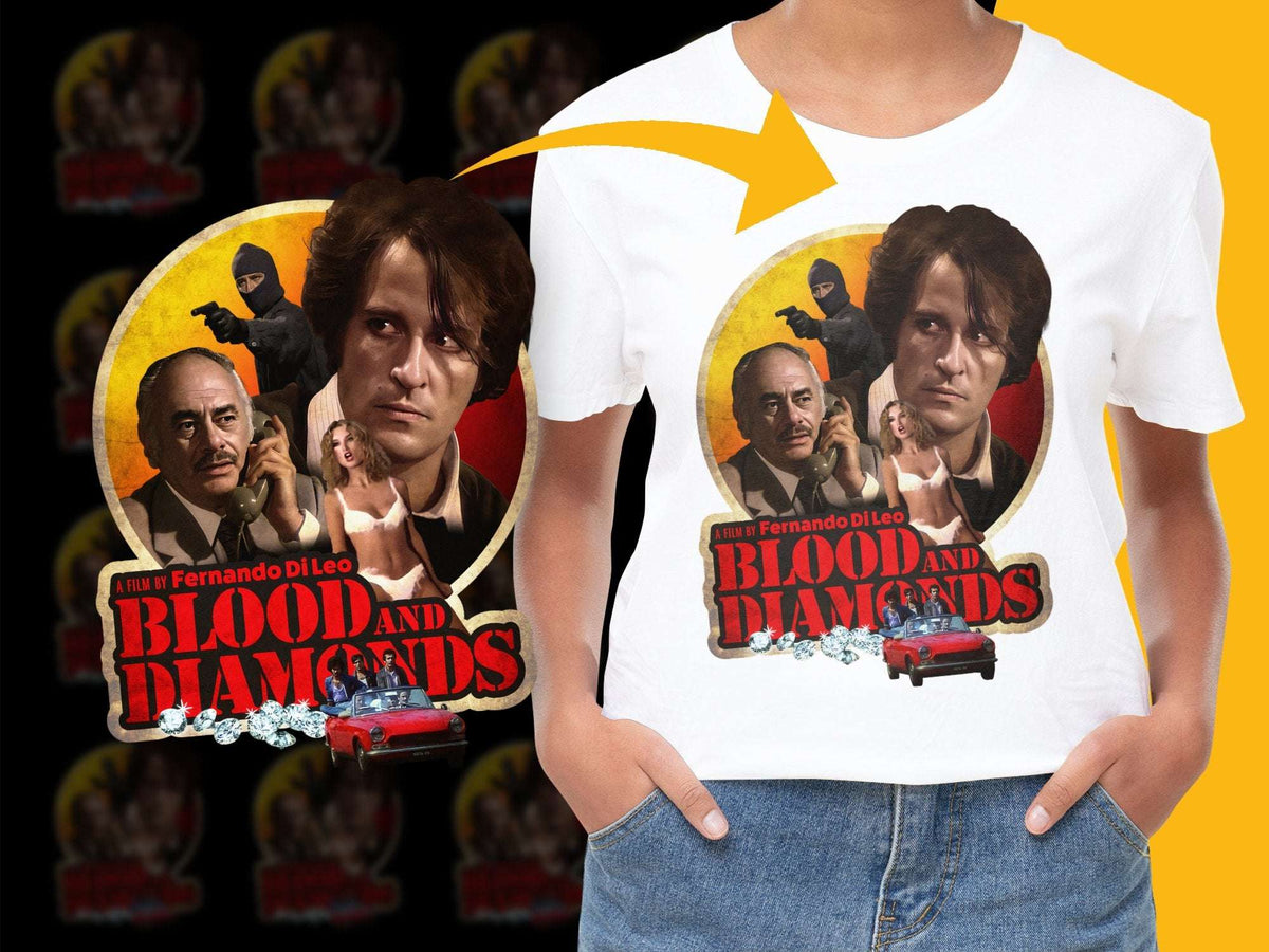 Vintage Blood and Diamonds Movie T-Shirt, Classic Film Graphic Tee, Retro 70s Cinema Fashion, Collector's Item Unisex Shirt