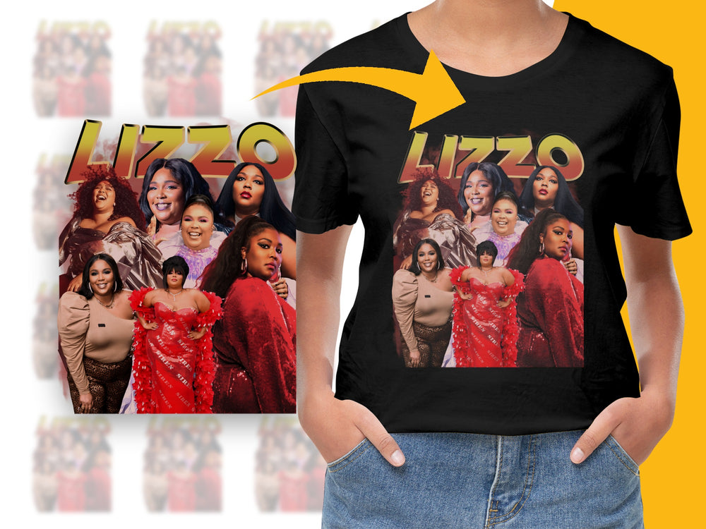 Lizzo Inspired Graphic T-Shirt, Popular Female Artist Fan Tee, Colorful Music Celebrity Top, Gift Idea