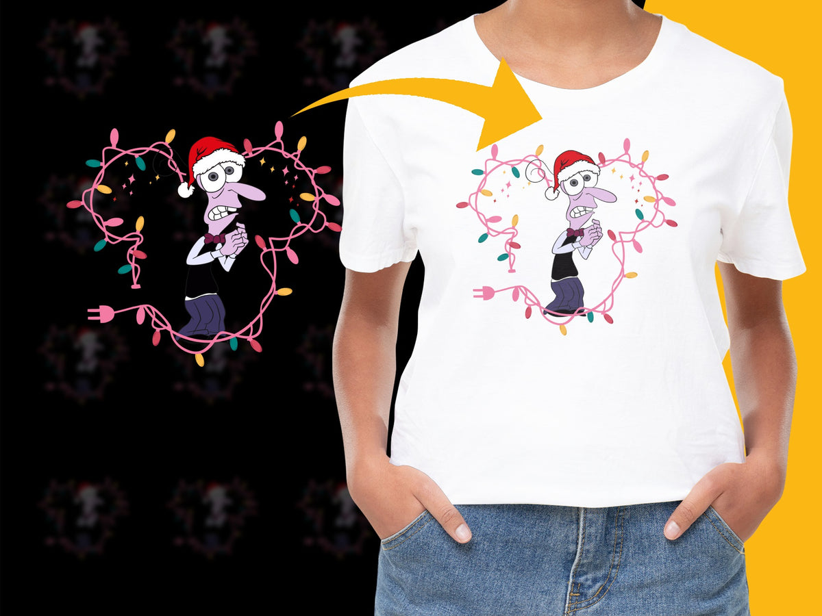 Funny Vampire Cartoon T-Shirt, Colorful Lights Design, Unisex Kids Halloween Tee