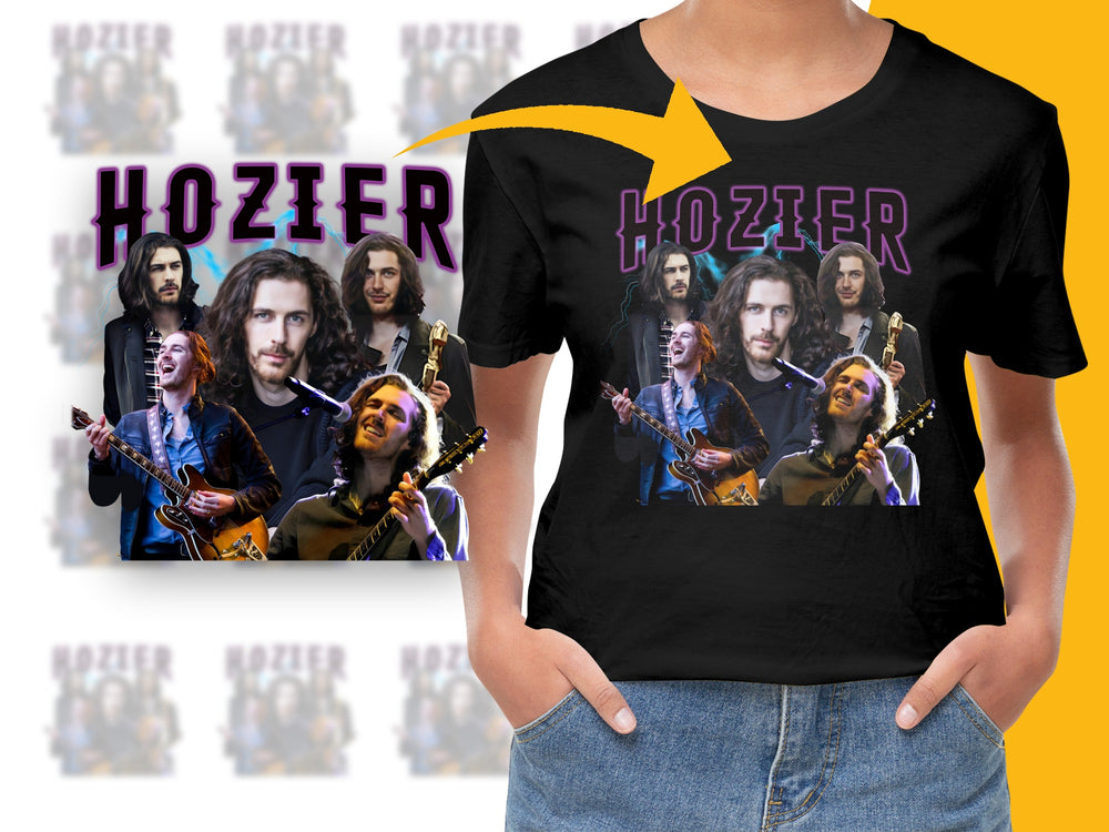 Hozier Graphic T-Shirt, Black Band Tee, Music Artist Print Top, Fan Merch, Multiple Images, Concert Wear, Gift for Music Lovers
