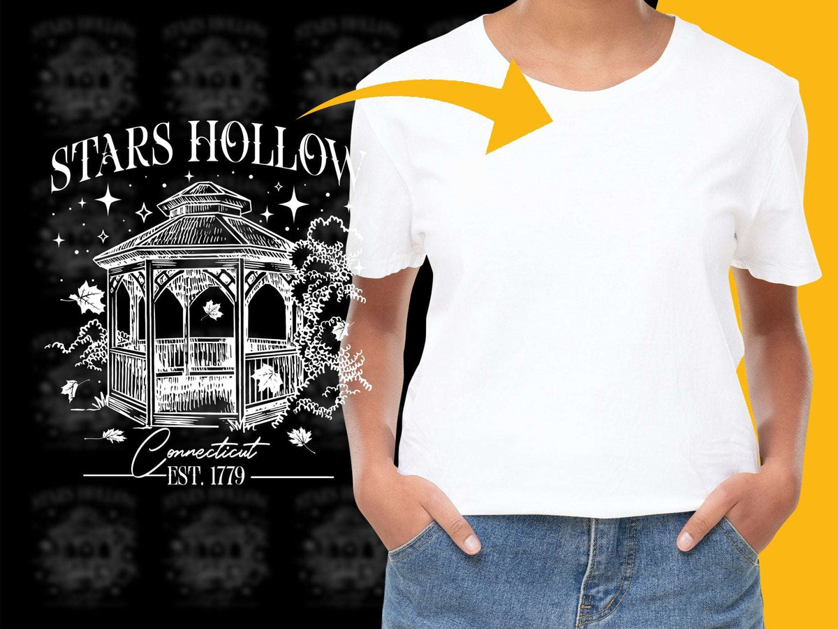 Stars Hollow Connecticut Est. 1779 Graphic T-Shirt, White Unisex Tee, Casual Streetwear, Fan Merchandise, Lightweight Summer Top