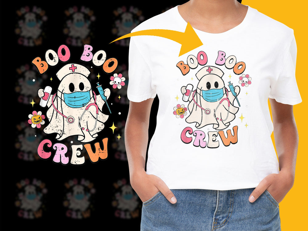 Boo Boo Crew Nurse T-Shirt, Cute Medical Staff Tee, Healthcare Hero Shirt, Fun Hospital Apparel for Adults and Kids