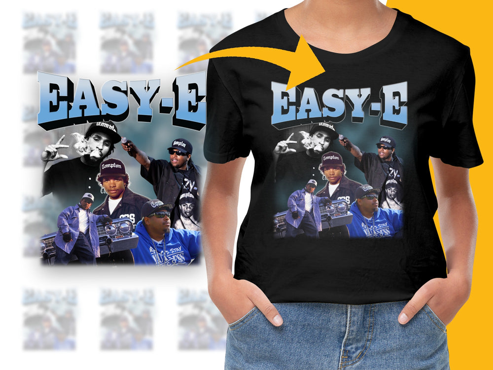 Vintage Eazy-E Graphic T-Shirt, Hip Hop Legend Print, Classic Rap Tee, 90s Music Icon, Unisex Black Shirt