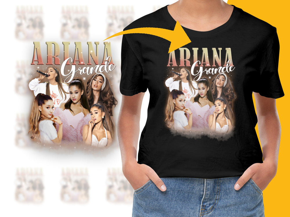 Ariana Grande Fan T-Shirt, Pop Music Star Graphic Tee, Ariana Multiple Poses Top, Gift for Music Lovers