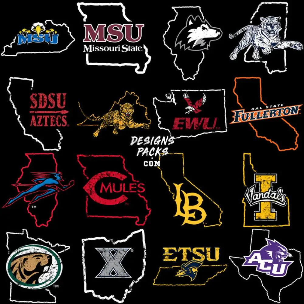 40 College University Map Usa States Designs Bundle Png