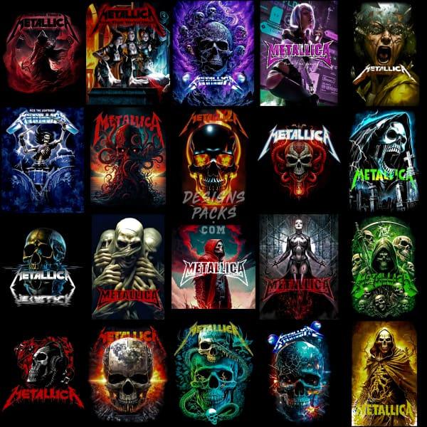 40 Rock Music Band Halftone Designs Bundle PNG designspacks