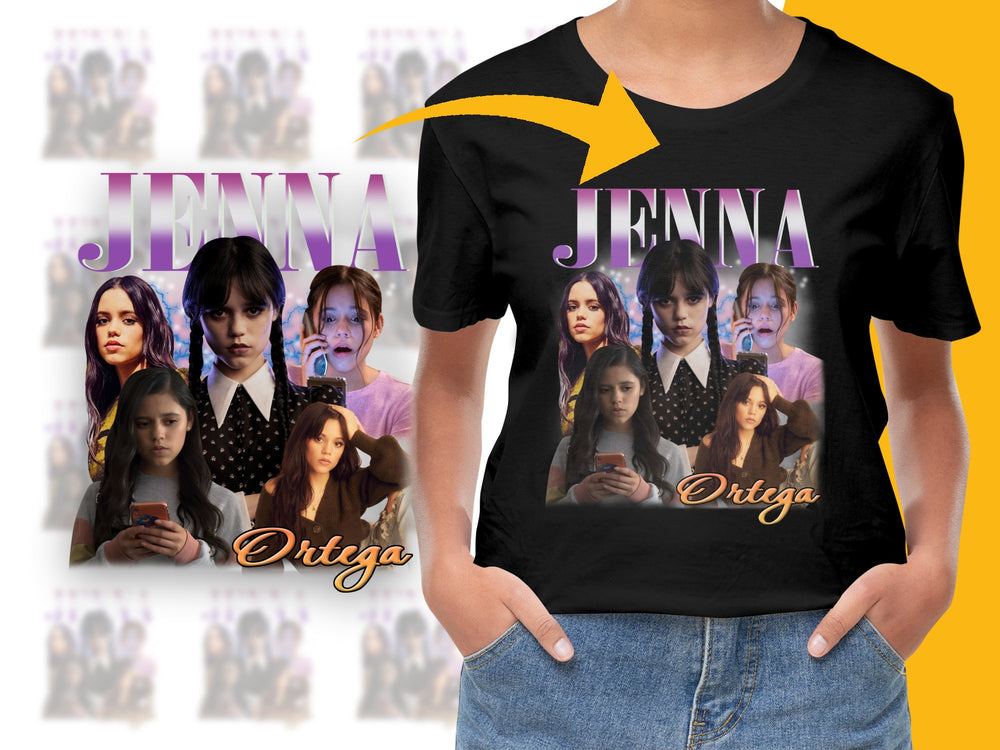 Jenna Ortega Inspired Collage T-Shirt, Trendy Fan Merch, Unique Graphic Tee Gift
