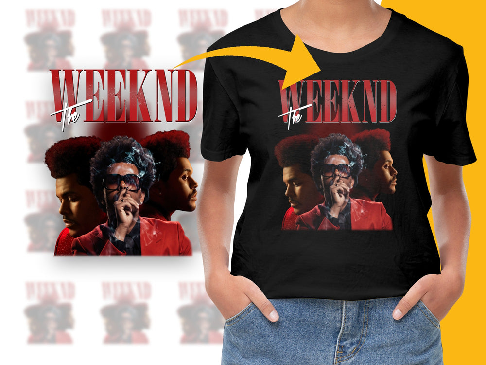 The Weekend Artist Graphic T-Shirt, Vintage Style Concert Tee, Music Fan Apparel, Unisex Black Shirt
