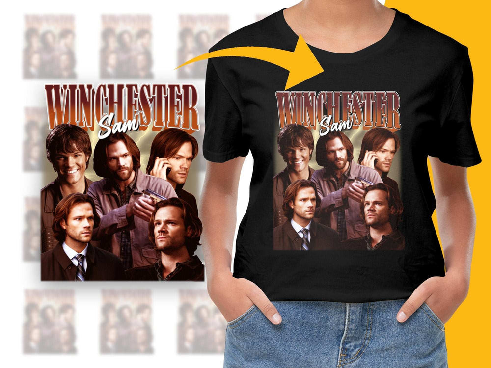 Winchester Sam Fan T-Shirt, Supernatural TV Show Inspired, Multiple Designs, Casual Graphic Tee, Unisex Cotton Shirt, Gift for Fans