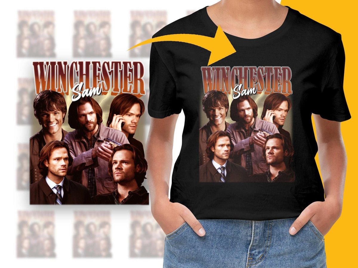 Winchester Sam Fan T-Shirt, Supernatural TV Show Inspired, Multiple Designs, Casual Graphic Tee, Unisex Cotton Shirt, Gift for Fans