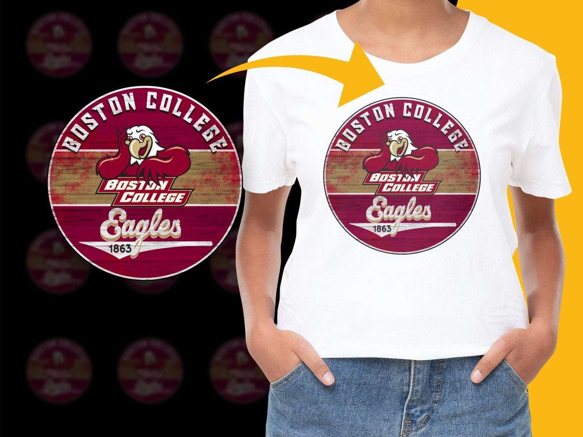 Boston College Eagles T-Shirt, Maroon Graphic Tee, College Sports Apparel, Fan Gift Idea.