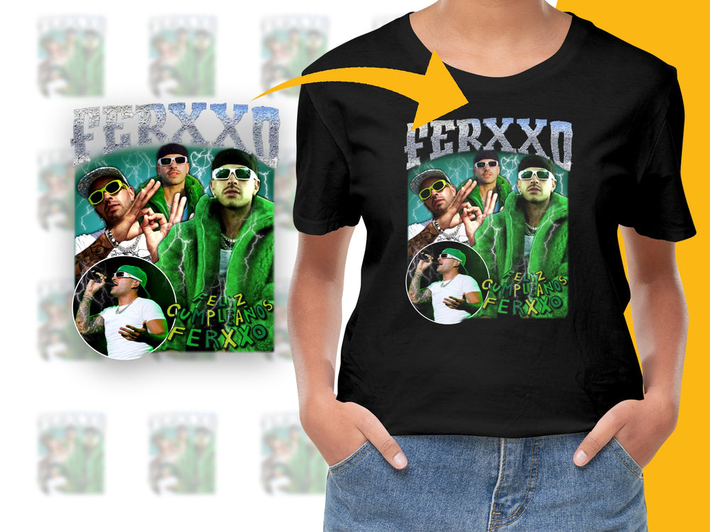 Trendy Feid FERXXO Graphic T-Shirt, Urban Music Fan Merch, Stylish Artist Tee, Cool Pop Culture Apparel
