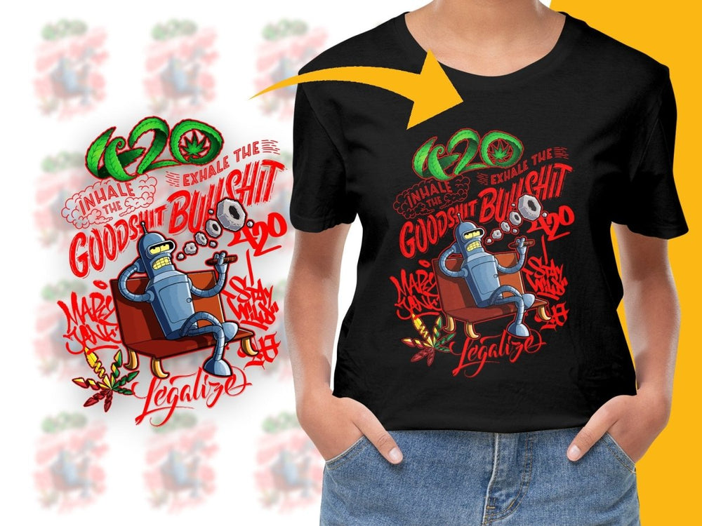 420 Inhale The Good Exhale The Bullshit 420 PNG File - Teepew