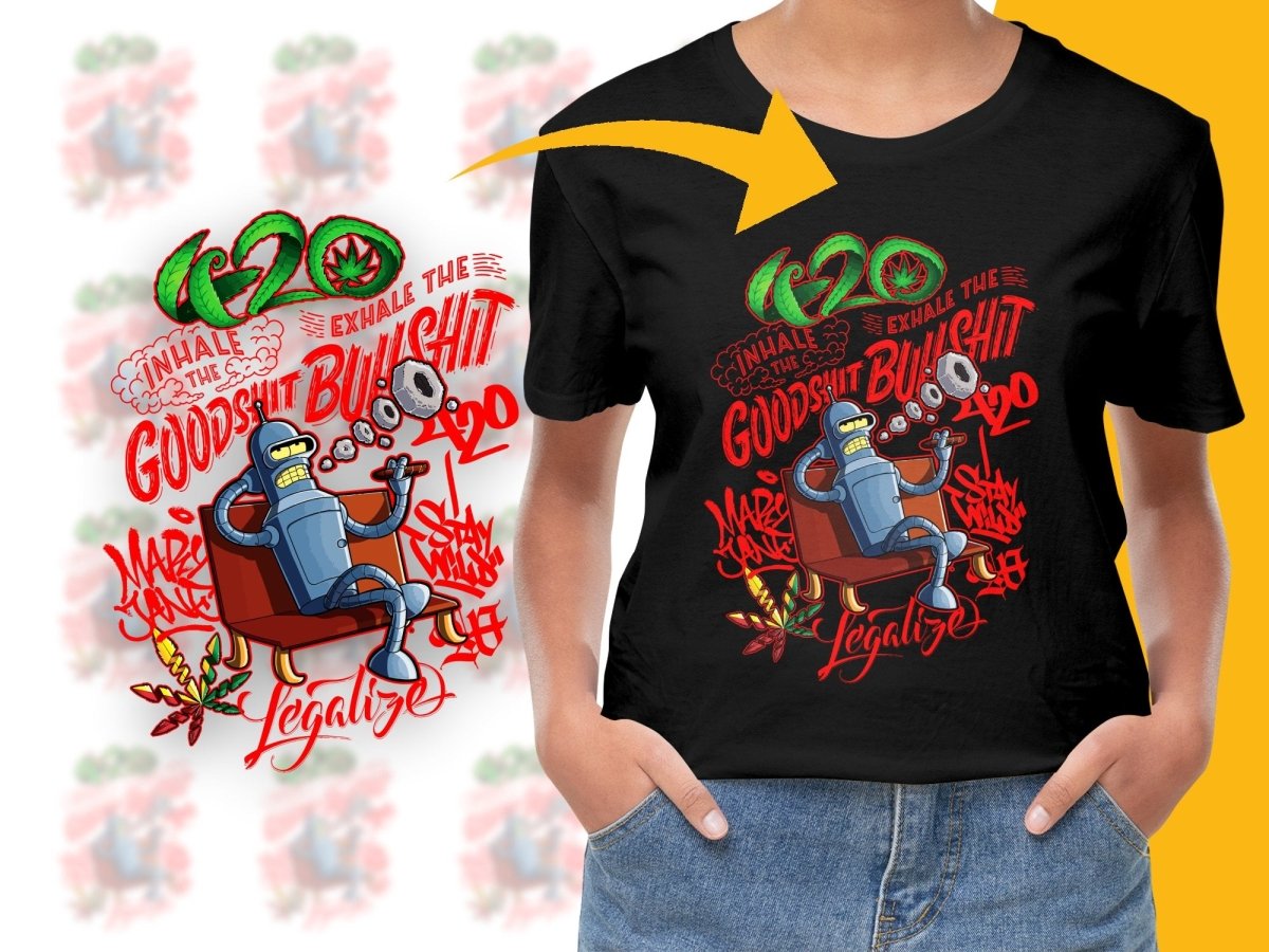 420 Inhale The Good Exhale The Bullshit 420 PNG File - Teepew