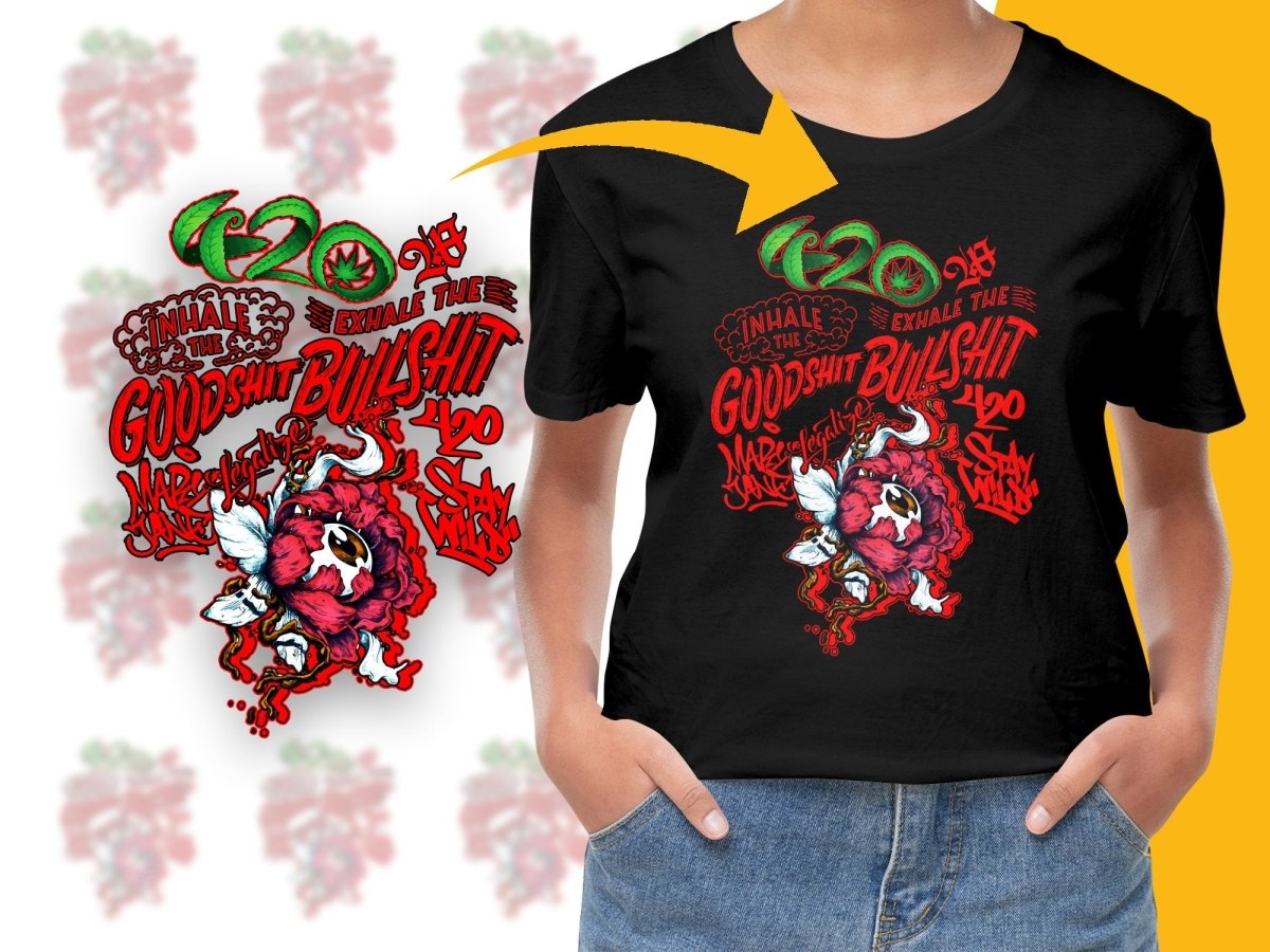420 Stay Wild Inhale Exhale Good Shit Bullshit PNG File - Teepew