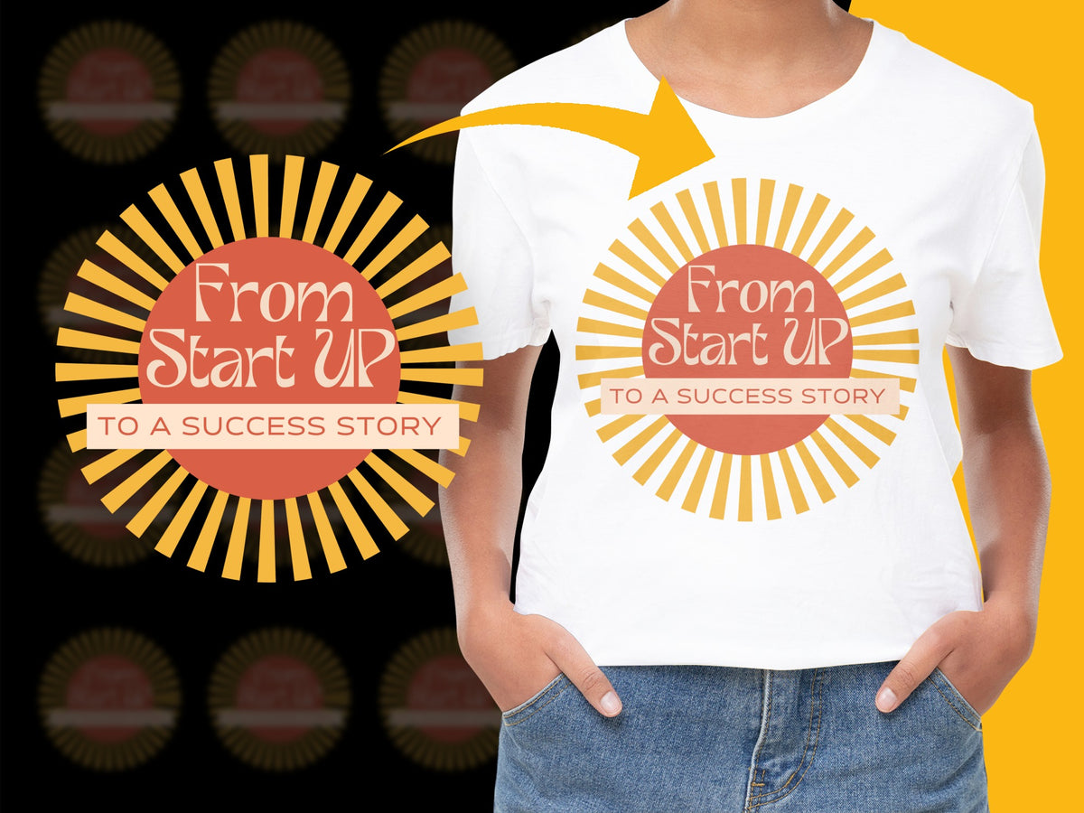 Inspirational Startup T-Shirt, From Start Up to Success Story, Motivational Tee, Entrepreneur Gift, Casual Unisex Shirt Design