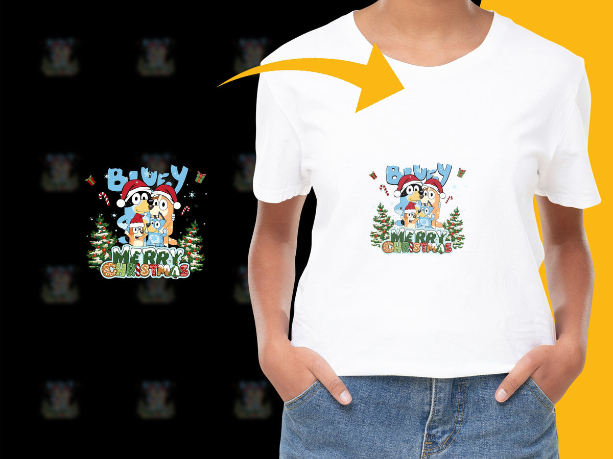 Kids Christmas T-Shirt, Cute Cartoon Reindeer Snowman Print, Festive Holiday Gift for Children, Unisex White Tee