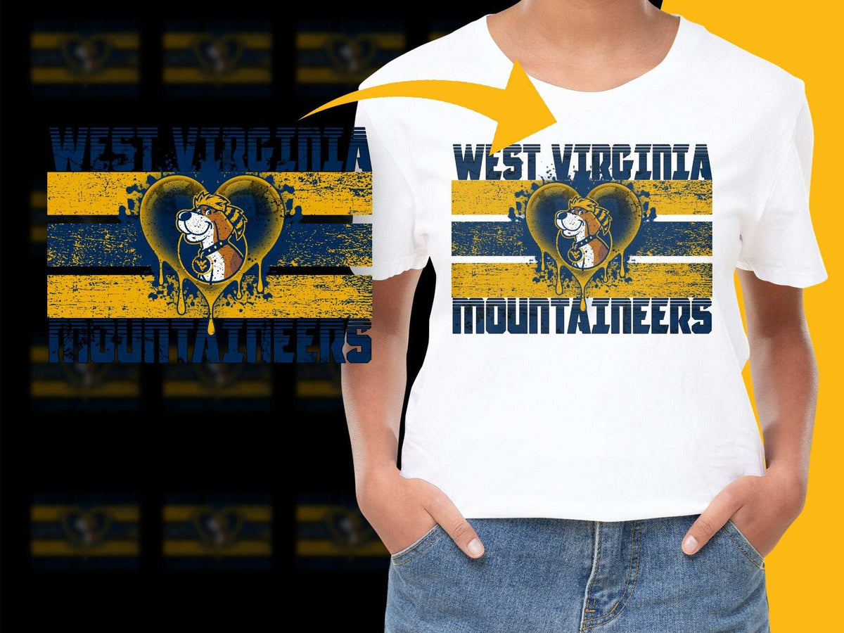West Virginia Mountaineers T-Shirt, College Sports Fan Tee, Casual Graphic Shirt