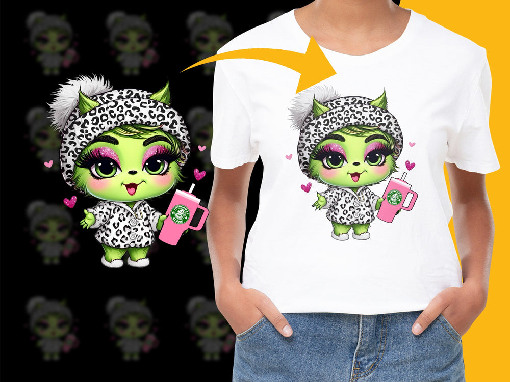 Cute Leopard Baby Monster Graphic T-Shirt, Kids Trendy Fashion Tee, Colorful Cartoon Character Design, Summer Casual Wear