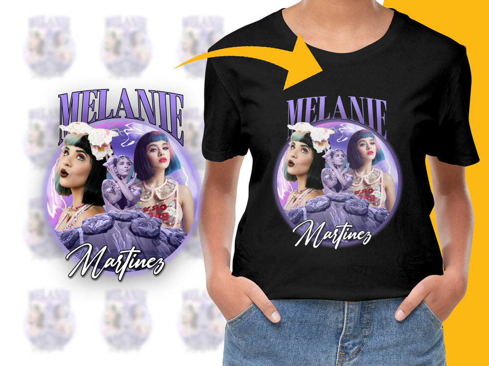Melanie Martinez Inspired Graphic T-Shirt, Pop Singer Fan Art, Unique Music Tee, Bold Women's Fashion Top