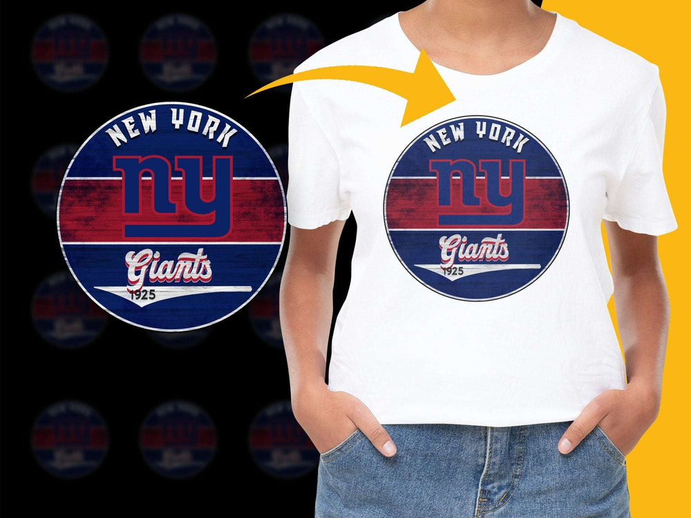 New York Giants Vintage Logo T-Shirt 1925 Classic Sports Fan Apparel Unisex White Tee