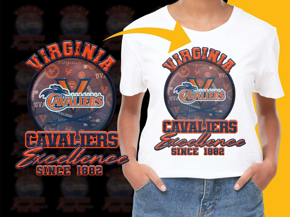 Virginia Cavaliers T-Shirt, College Basketball Fan Gear, Excellence Since 1882, Unisex White Tee
