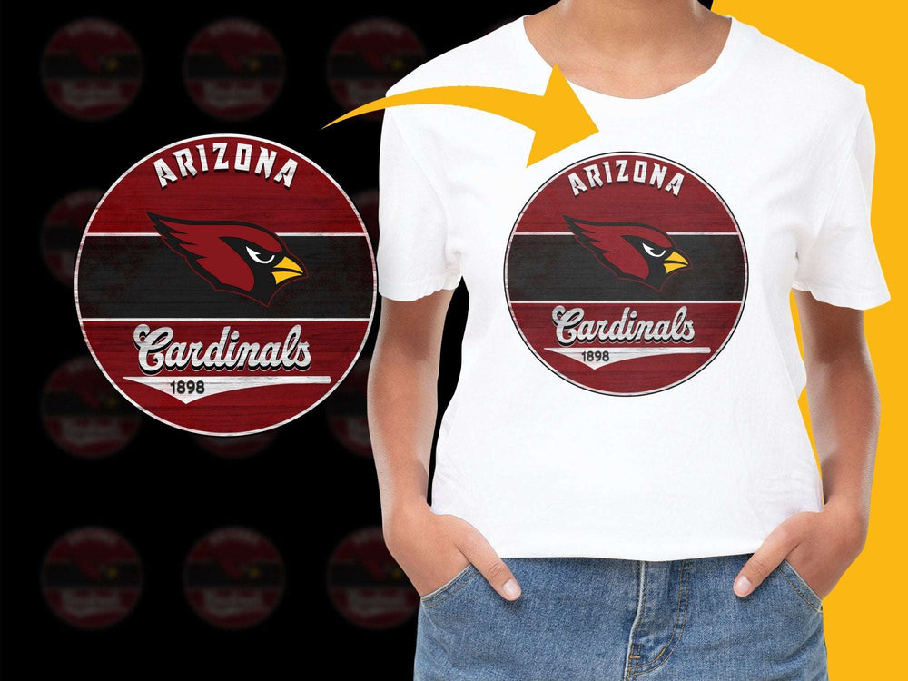 Arizona Cardinals 1898 Logo T-shirt, Youth and Adult Sizes, Sports Fan Apparel, Unisex Tee