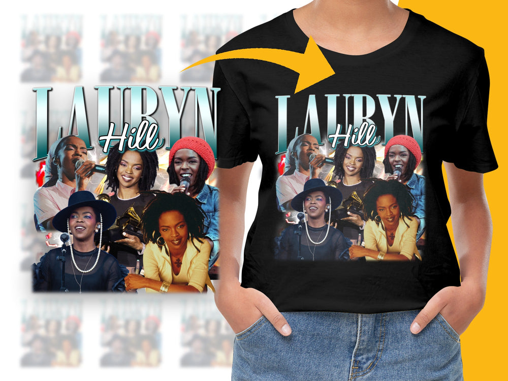 Lauryn Hill Graphic T-Shirt, Vintage 90s Hip Hop Tee, Retro Music Fashion, Unisex Black Cotton Shirt