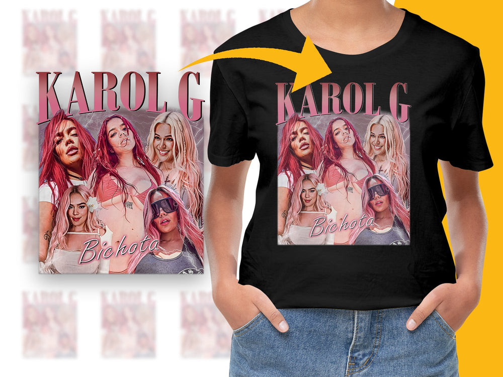 Karol G Bichota Graphic T-Shirt, Trendy Music Artist Tee, Women's Fashion, Pop Culture Merchandise, Unique Gift Idea
