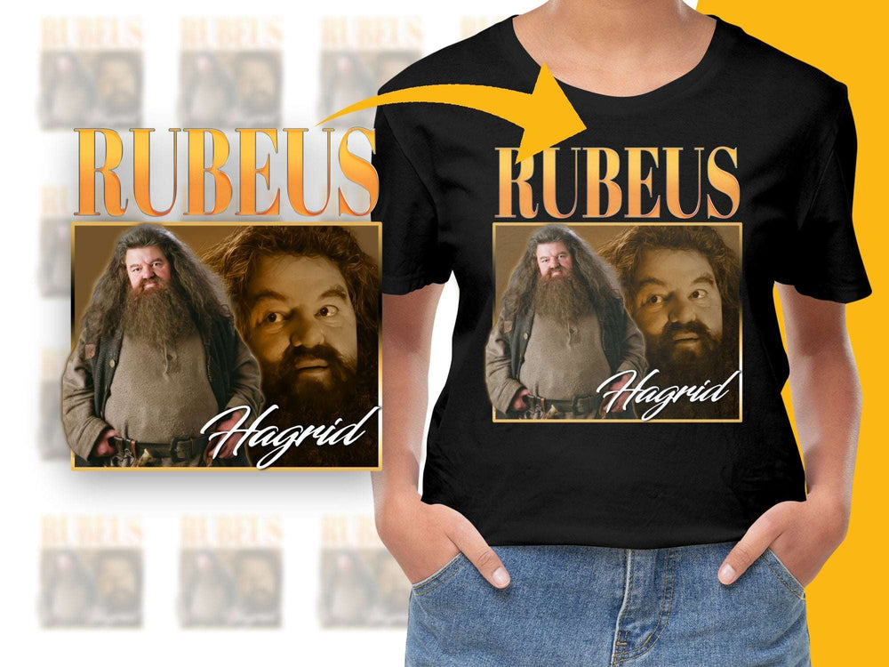 Rubeus Hagrid Graphic T-Shirt, Fan Art Tee, Wizard Movie Inspired Clothing, Unisex Cotton Shirt, Gift for Movie Lovers