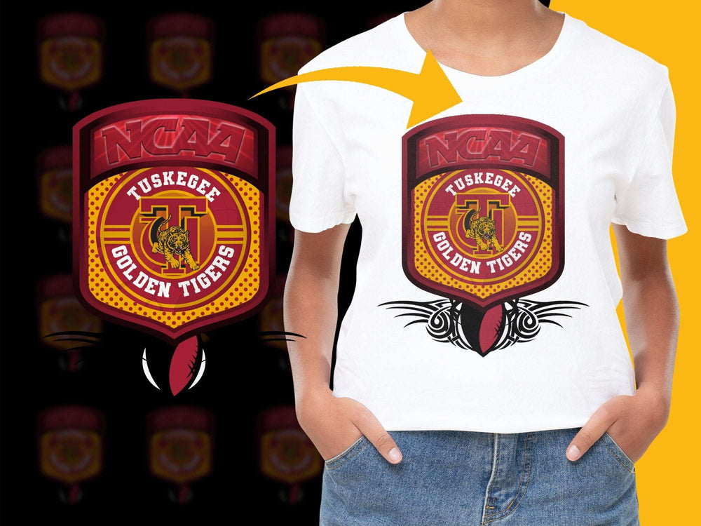 NCAA Tuskegee Golden Tigers Logo T-Shirt, College Sports Apparel, Unisex Tee