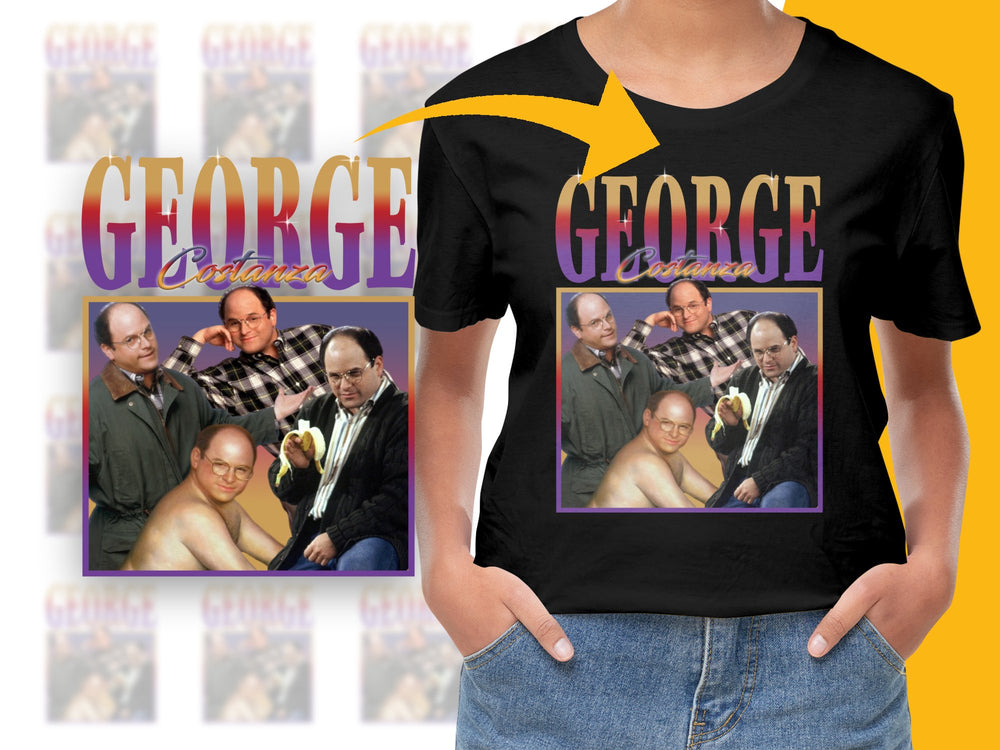 George Costanza T-Shirt, Seinfeld TV Show Character Tee, Funny Graphic Shirt, Vintage Style Top