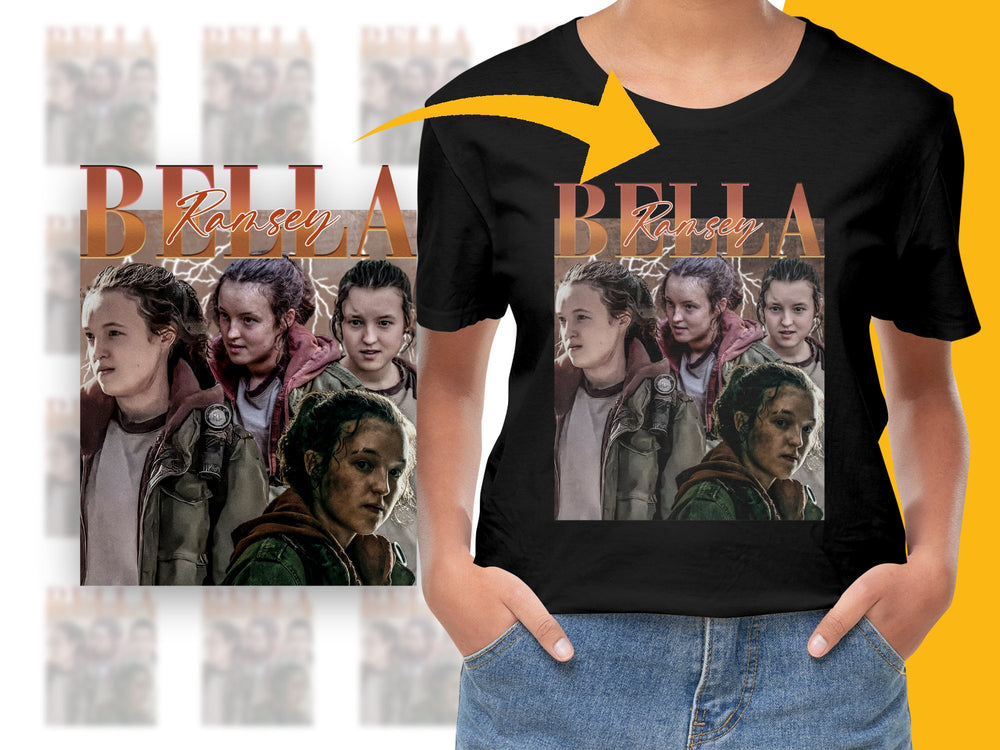 Bella Ramsey The Last of Us Inspired Graphic T-Shirt, Fan Art Video Game Tee, Unique Ellie Design, Casual Wear, Gift for Gamers