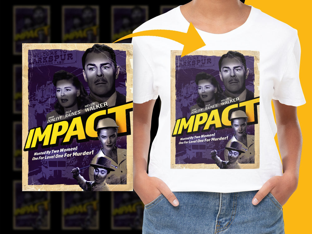 Vintage Movie Poster T-Shirt, Classic Film Impact Graphic Tee, Retro Style Cotton Shirt
