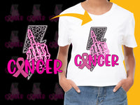 Load image into Gallery viewer, Graphic Cancer Awareness T-Shirt, Neon Pink and Black, Supportive Fashion, Trendy Design, Unisex Fit
