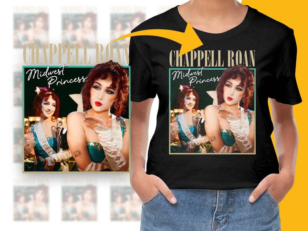 Chappell Roan Midwest Princess Album Cover T-Shirt, Vintage Style Graphic Tee, Music Fan Merchandise, Unique Gift Idea
