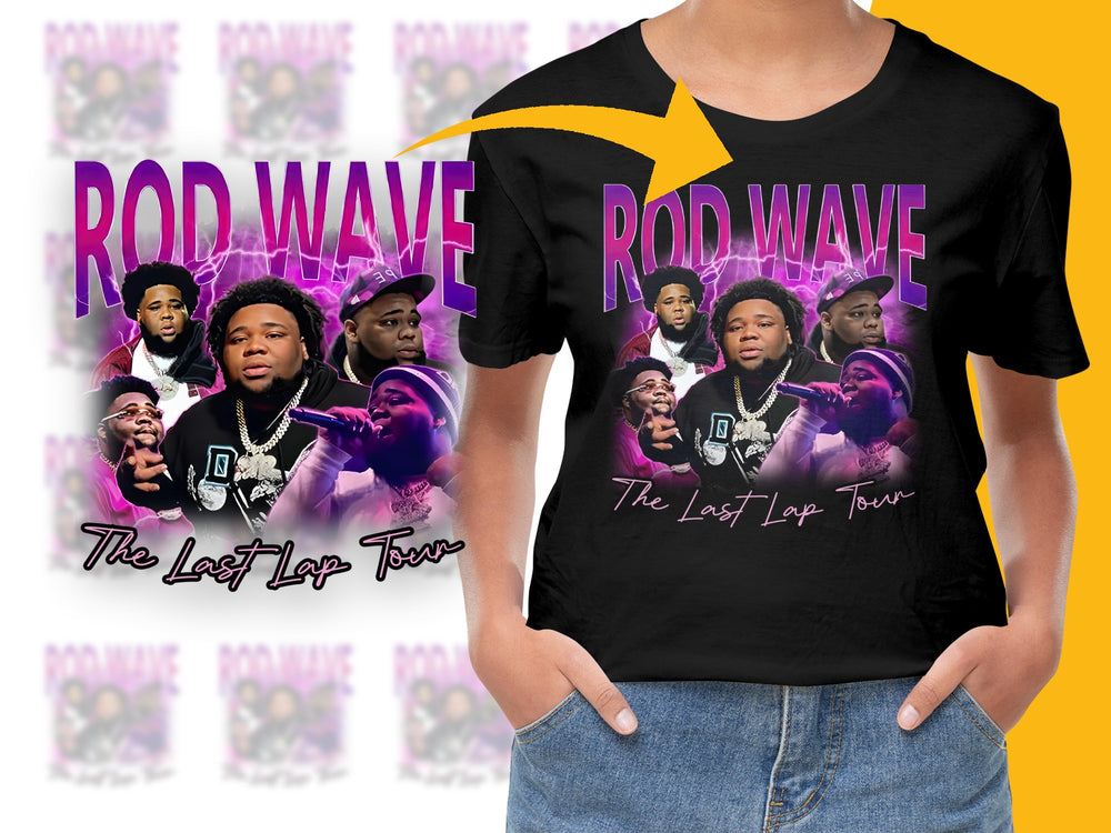 Rod Wave The Last Sad Tour Graphic T-Shirt, Hip Hop Merch, Purple Tee, Urban Streetwear, Fan Concert Apparel